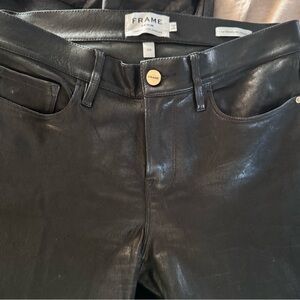Frame Denim Black Leather Pants